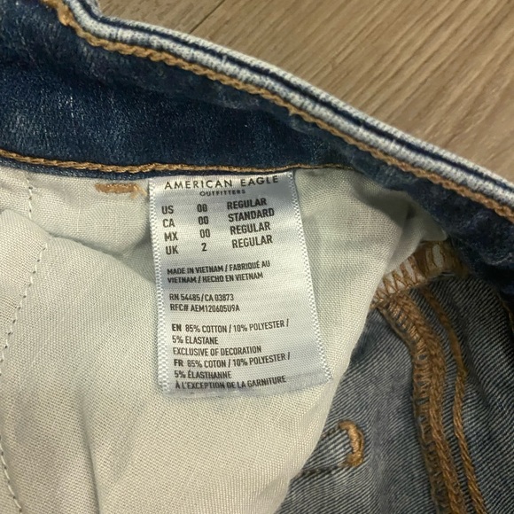 American Eagle Super Hi Rise Jegging jeans sz 00 Reg - Picture 6 of 6